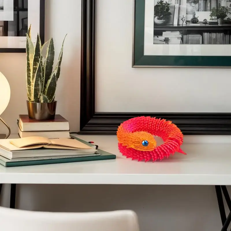 3d impresso cobra juntas rotativas estatueta de cobra escritório em casa artesanato ornamento criativo modelo de cobra brinquedo 2025 presente de ano novo