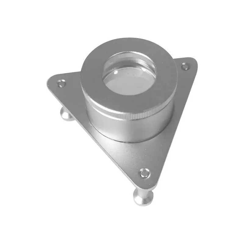 For HD 10x Gemstone Bare Diamond Triangle Stand Magnifier All Aluminum Lens Body 4c Grading Tool Jewelry Appraisal