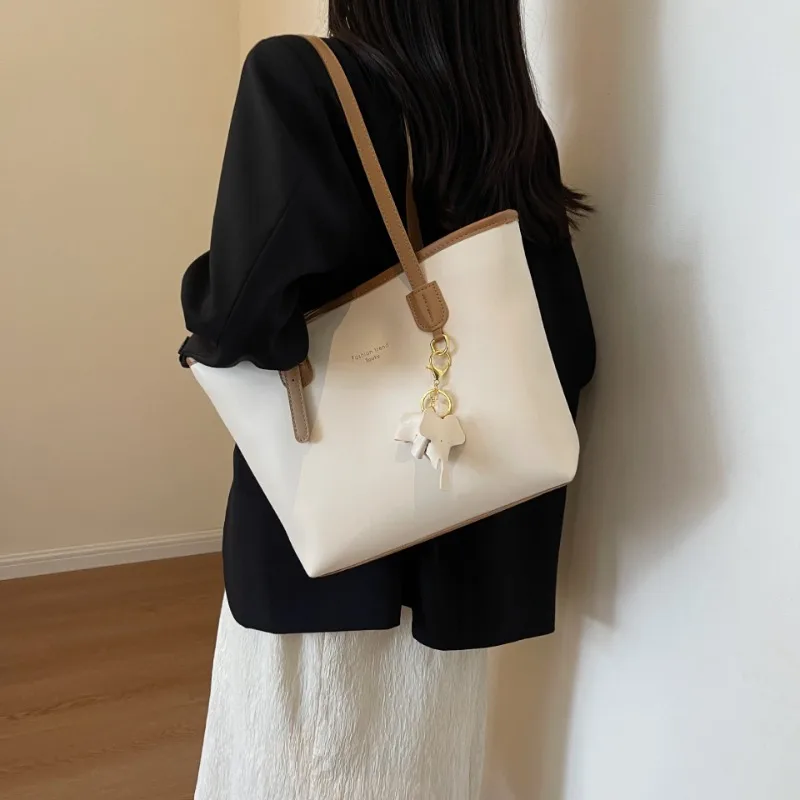 

2025 Spring Large Tote Bag Women's Spacious Work Purse Elegant Shoulder Bag Multi-Layer Organizer Office Commuter Handbag