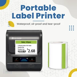 Detonger DP30S 30-80Mm Multifunctionele Mini Draagbare Thermische Printer Zwart Mark Label Sticker Bt Barcode Maker Android/ios