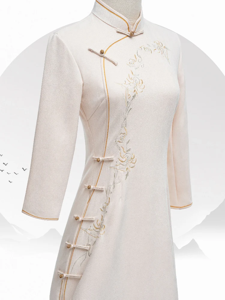 

Детское платье Ele Young Chinese Sle с длинным рукавом для девочек, повседневное, из смесового полиэстера и спандекса