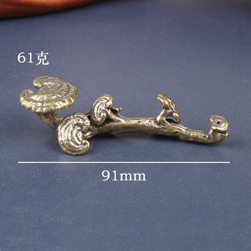 Brass Lingzhi Crafts Desktop Ornaments National Trend Creative Incense Holder Retro Cultural Play Collectible Tea Pet Decoration