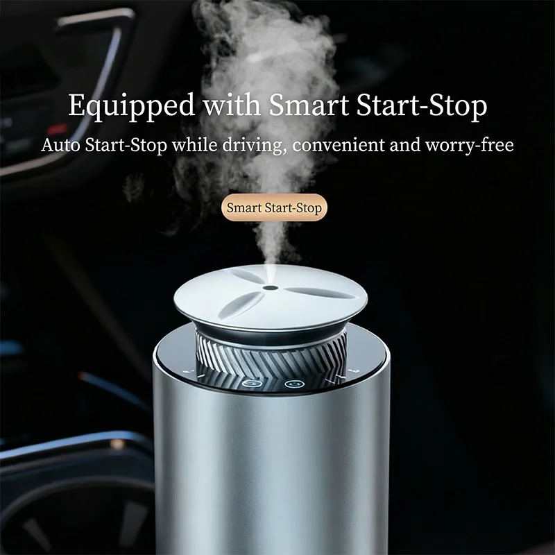 Premium Aviation Aluminum Car Home Aroma Diffuser Smart Start‑Stop 4‑Speed Leak‑Proof Fragrance Machine