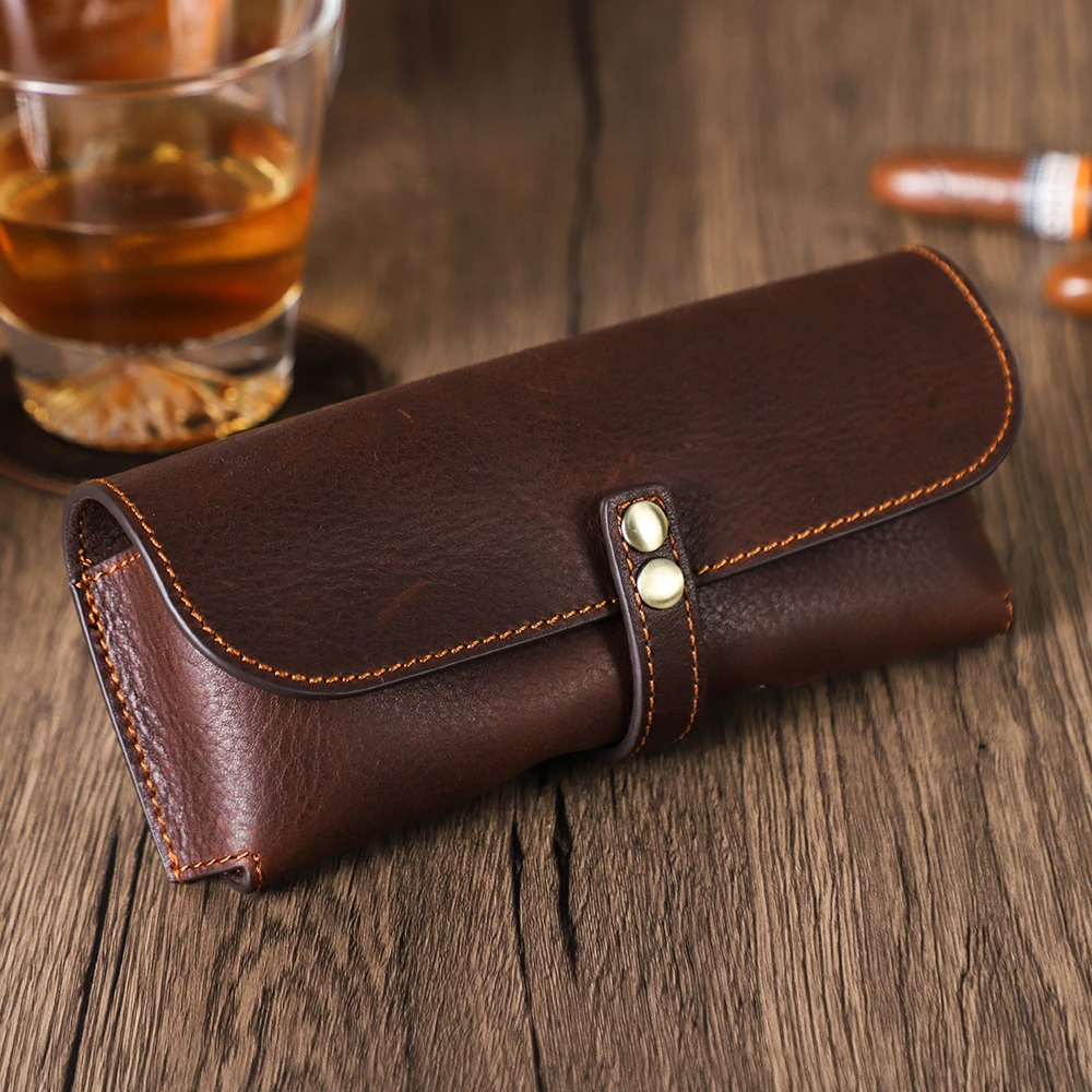 Genuine Leather Glasses Bag Protective Case Cover For Women Men Portable Travel Sunglasses Case Reading Eyeglasses Holder Box
