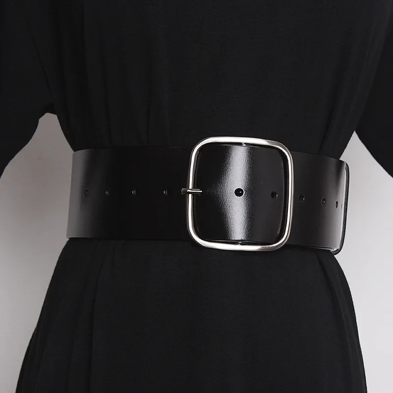 

Новая женская мода, винтажный дизайн, пряжка, поясные ремни из натуральной кожи, женское пальто, пояс, украшение для платья, широкий ремень