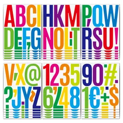 4Pcs 5 inches Alphabet Numbers Graffiti Stickers: Decorate Suitcase, books,Waterproof for Multiple Occasions Stickers Gifts