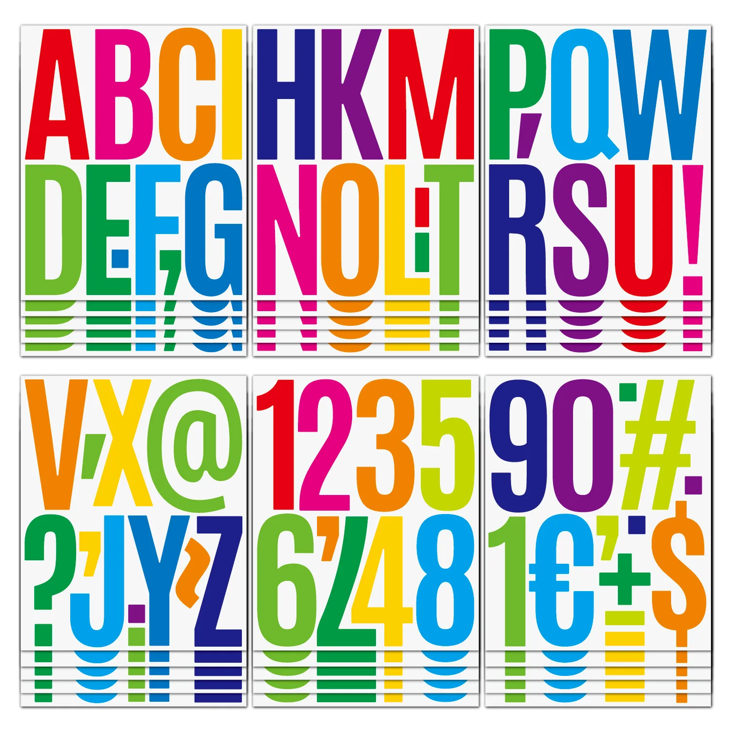 4Pcs 5 inches Alphabet Numbers Graffiti Stickers: Decorate Suitcase, books，Waterproof for Multiple Occasions Stickers Gifts