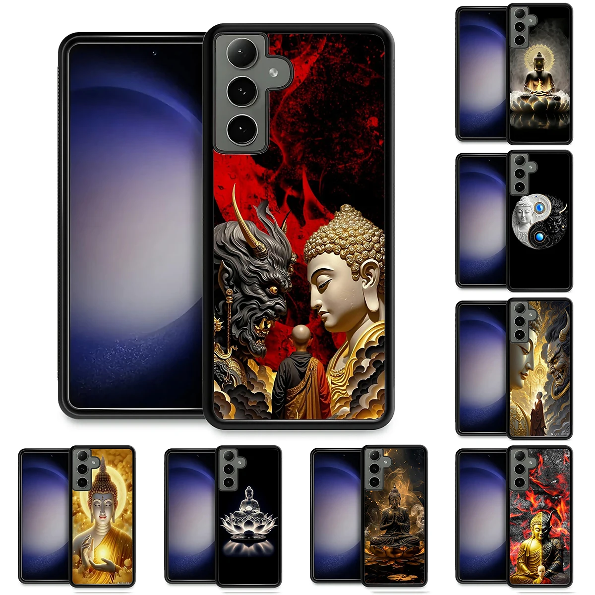 

Новый чехол для телефона с защитой от падения, подходит для Samsung Galaxy S20FE S21Plus S22 S23+ S24 S25Ultra. Очень красивая статуя Будды.