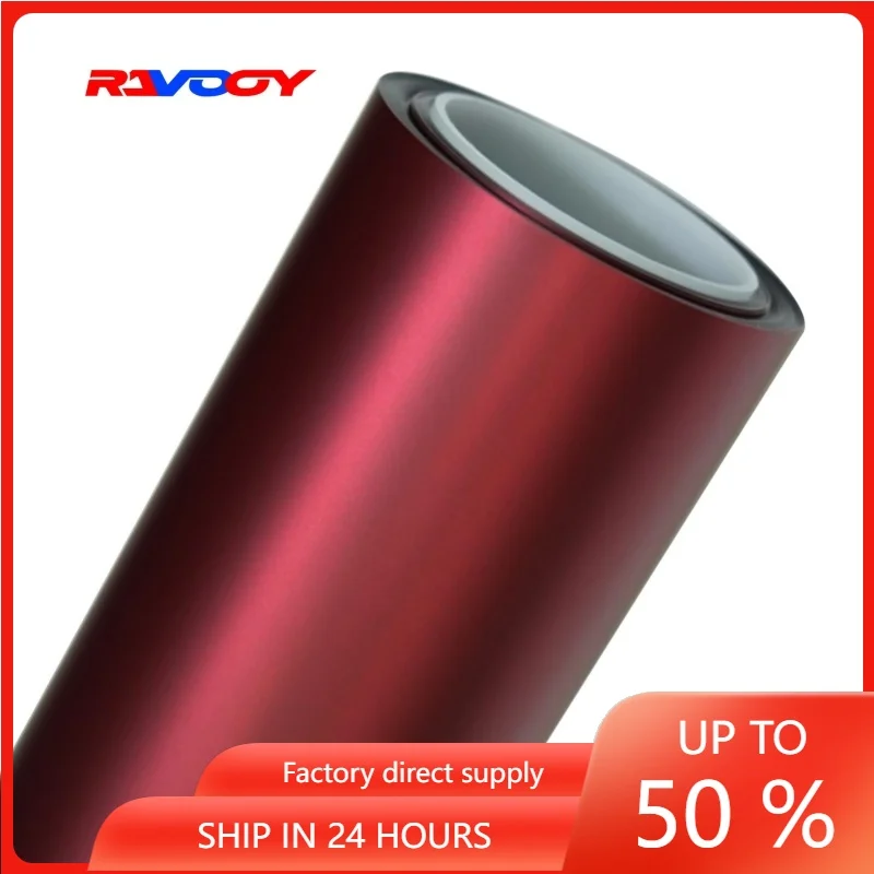 Matte gemstone red self-adhesive car modification sticker made of durable aluminum foil and platinum vinyl film