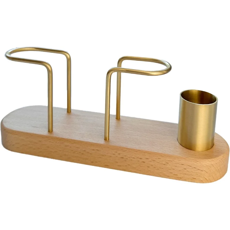 Holz Seidenpapier halter Metall Zahnstocher halter Servietten halter Geschirr Taschentuch Box Lagerung Desktop Organizer Geschirr liefern – Detail 2