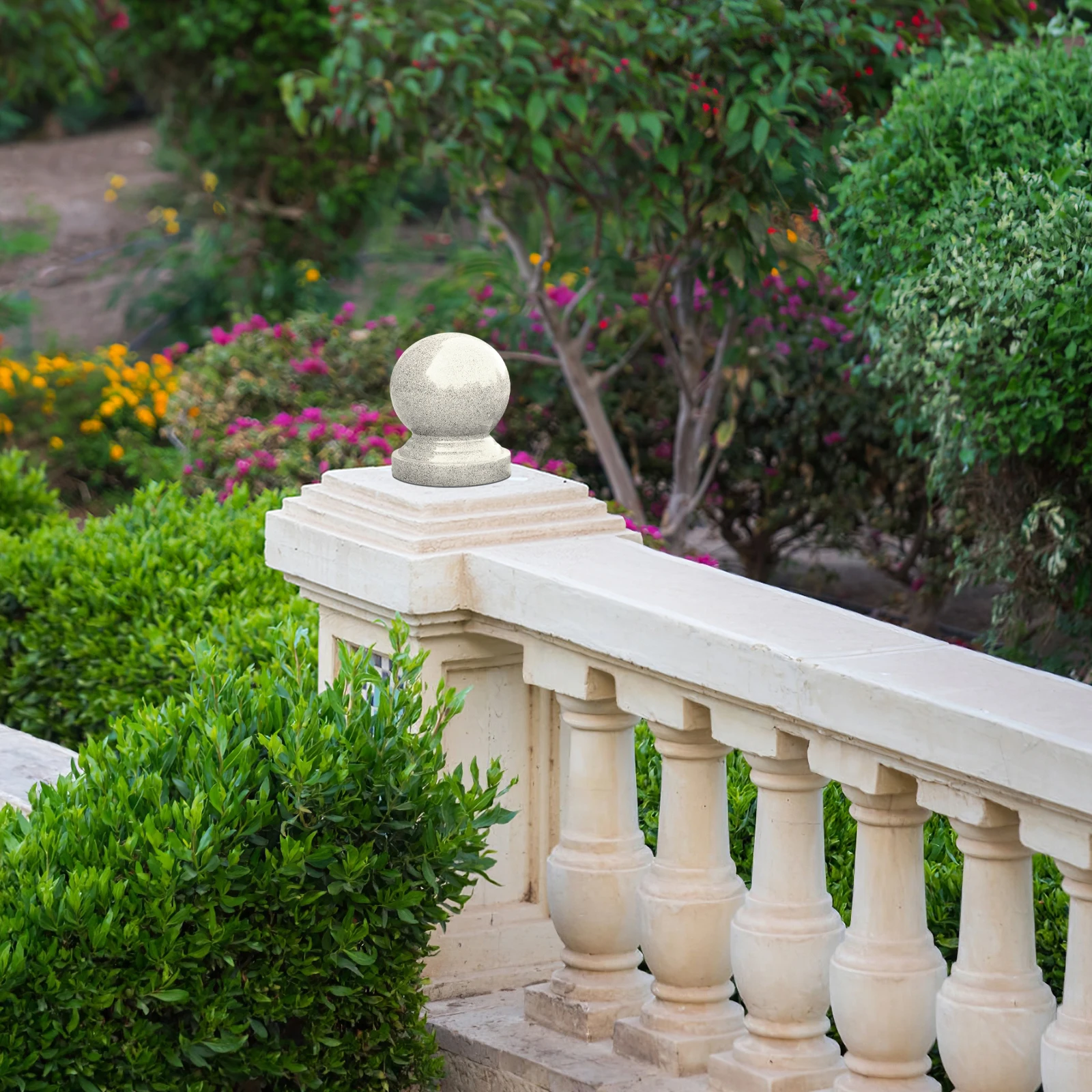 

Hollow Cement Concrete Roman Column Balls for Statues Creative Design Easy Clean Reusable DIY Crafts Garden Fence Mold