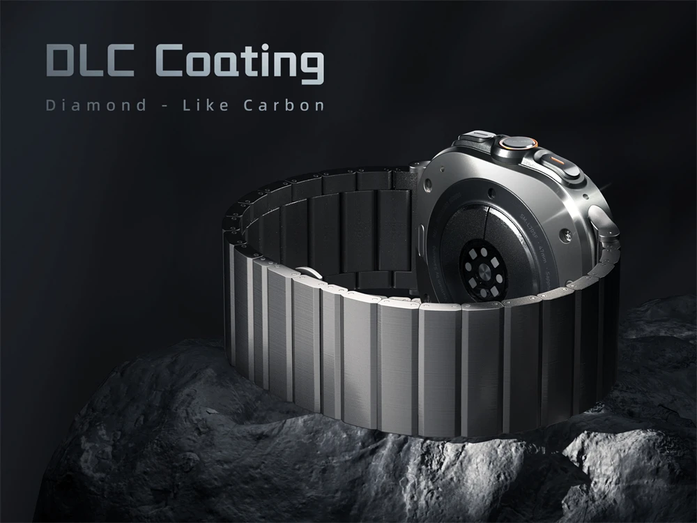 LULULOOK Titanarmband für Samsung Galaxy Watch Ultra 2 47mm, DLC-Beschichtung, 24 mm Breite, Ersatz-Uhrenarmband für Galaxy Watch Ultra – Detail 2