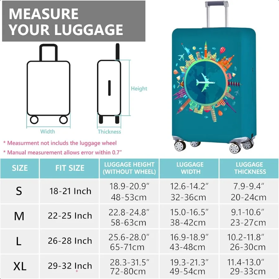 Travelkin Lage Covers Suitcase Cover Protector Fit 1832 Inch