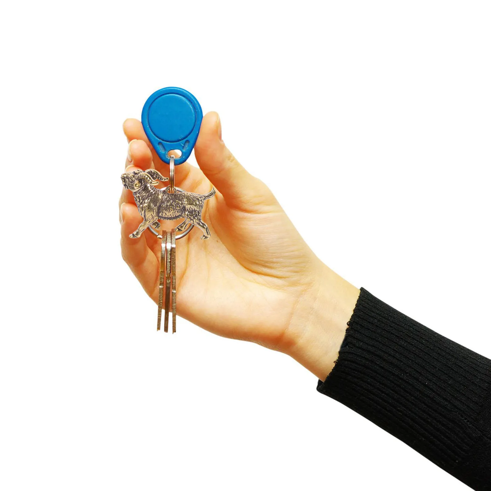 

Brass Goat Keychain Charm Highquality Metalwork Unique Design Elegant Keyring Adornment Brass Goat Keychain Charm