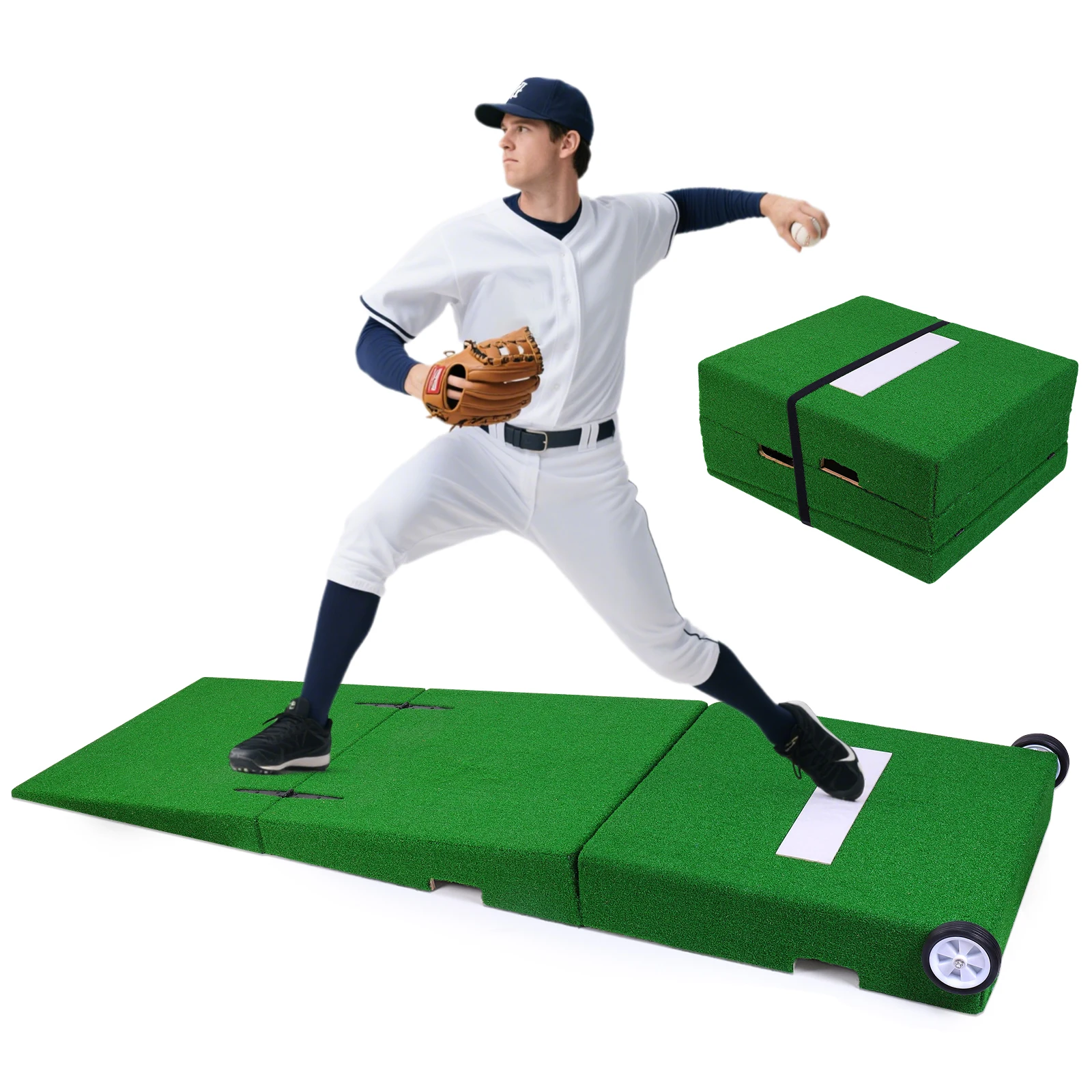Foldable Pitching Mound with Carry Handle Portable Pitchers Mound Baseball Pitchers Mound for Baseball Softball Pitching Taining