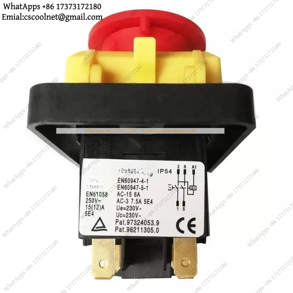 for KEDU KJD18 7-Pin Emergency Stop Switch — Waterproof Electromagnetic Push Button for Vessel Boat Marine Grinder Parts