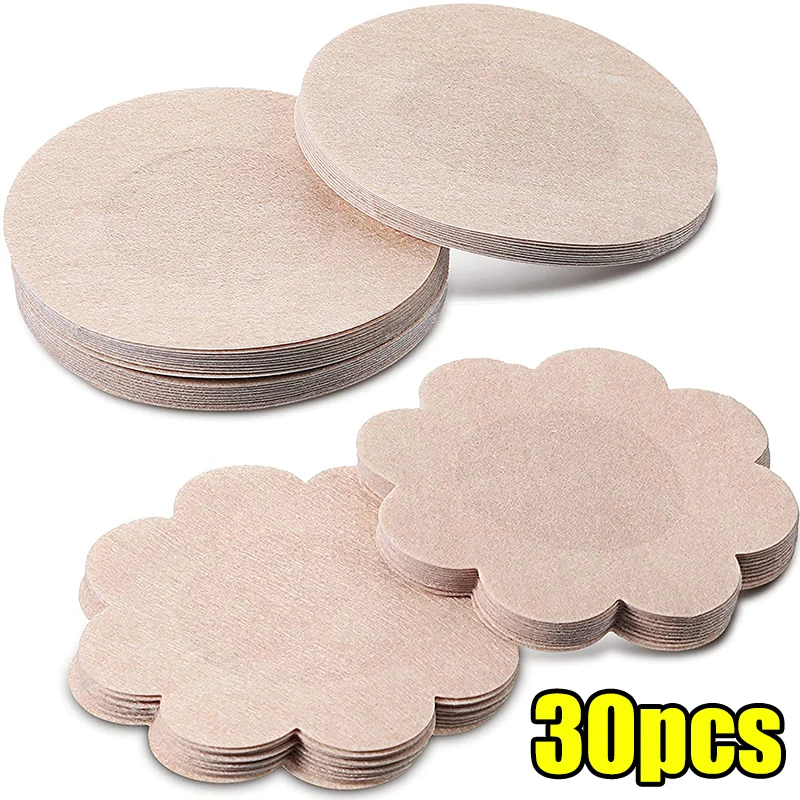 30pcs Women Invisible Breast Lift Tape Overlays on Bra Sexy Nipple Stickers Chest Covers Adhesivo Bra Nipple Pasties Protection