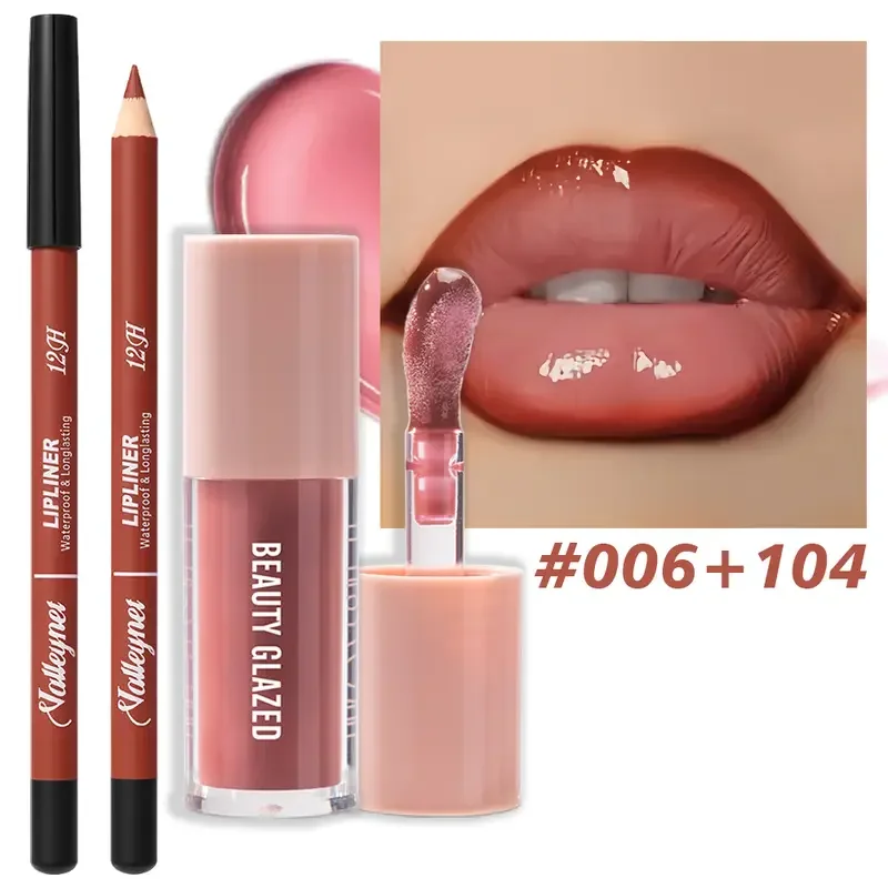 2pcs Waterproof Long-Lasting Matte Lip Makeup Set - Lip Liner