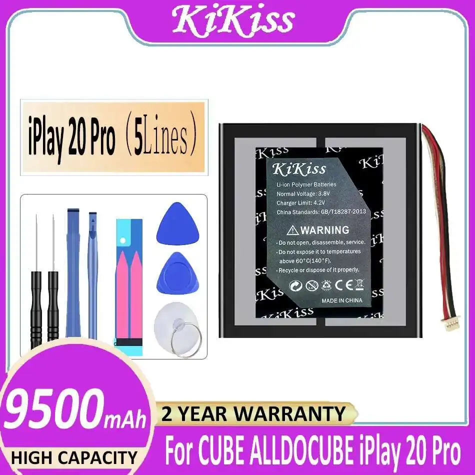 

Tablet Battery 9500Mah For Cube Alldocube Iplay 20 Pro 5 Wires