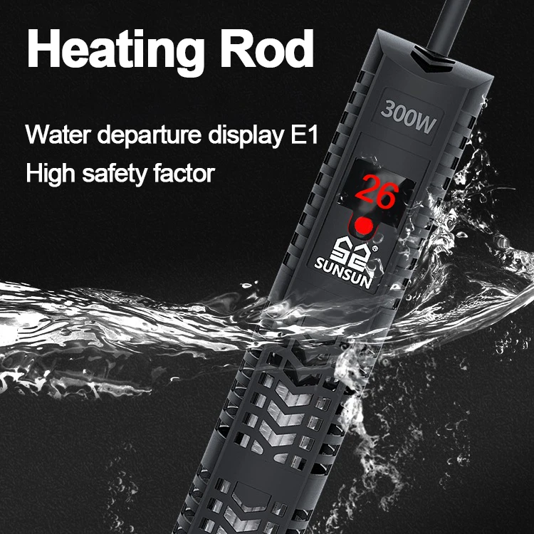 【セール中】SUNSUN 水槽用水中ヒーター 魚タンク用石英ガラス LCDディスプレイ 220V デジタル加熱棒 定温制御