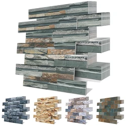 Stone Grain 3d Frosted Foam Tile Sticker Self-Adhesive Kitchen Bathroom American Wall Decoration Waterproof Oil Proof Wallpaper