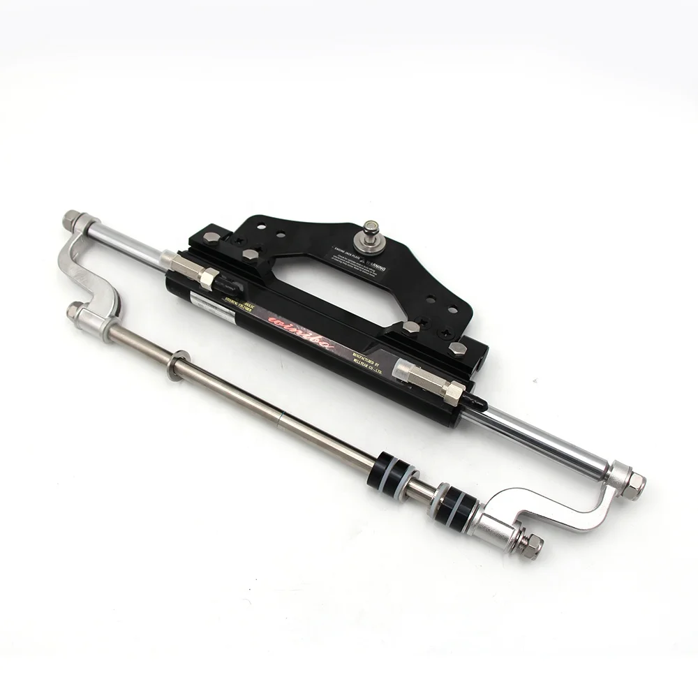 300 Hp Outboard Hydraulic Steering System Stainless Steel Cylinder, Hose 141.8cc Volume Boat Yacht Outboard Inboard Steering Kit