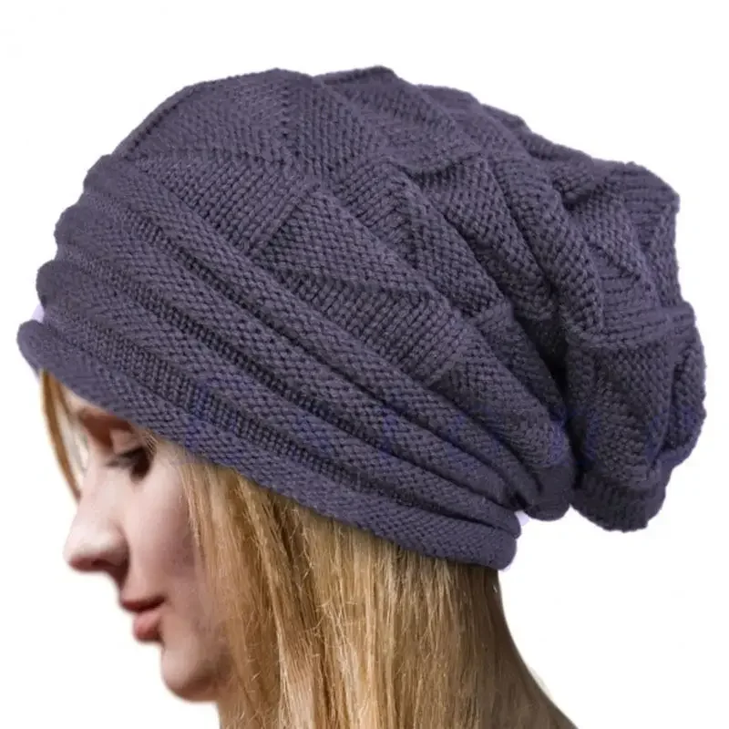 Knitted Baggy Beanie Oversized Winter Hat Ski Slouchy Cap Skullies Beanies Women Men Winter Wool Warm Cap Beanies Unisex