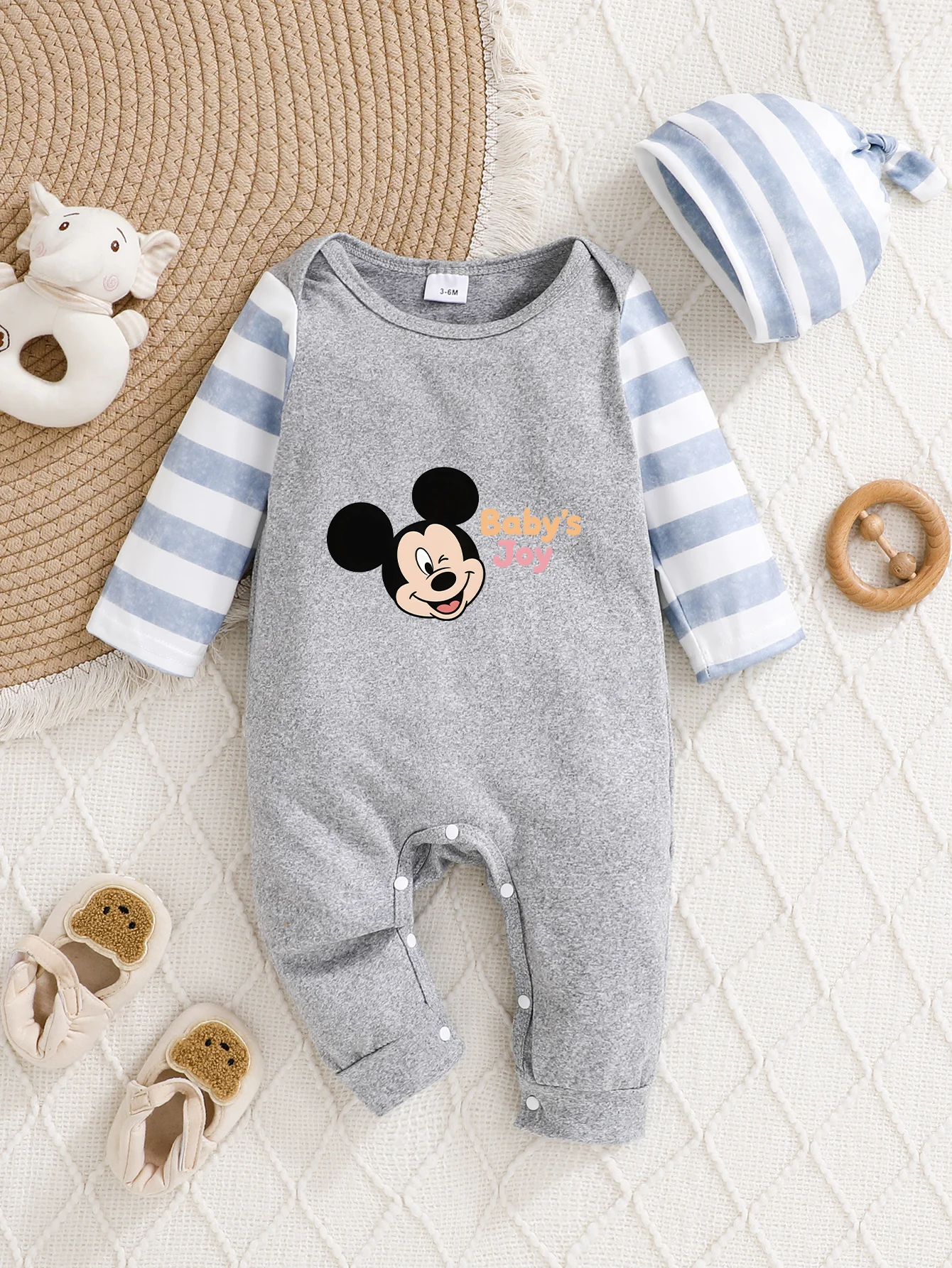 

【Официально авторизованный】 Комбинезон Disney Mickey Baby | Теплый тематический стиль ко Дню ребенка