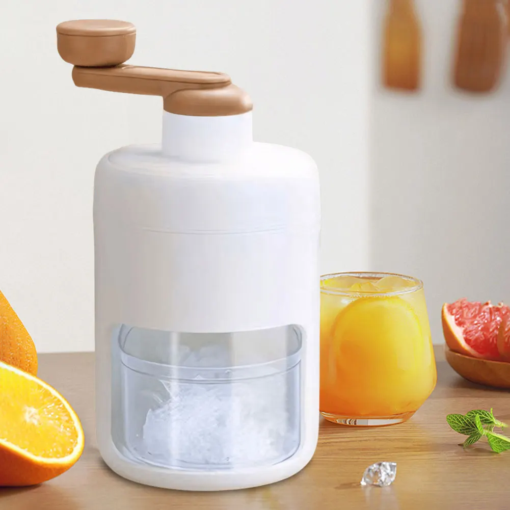 

500ML Hand-operated Ice Shaver Multifunction Manual Ice Shaver Portable Hand Crank Shaved Ice Maker for Outdoor Picnics
