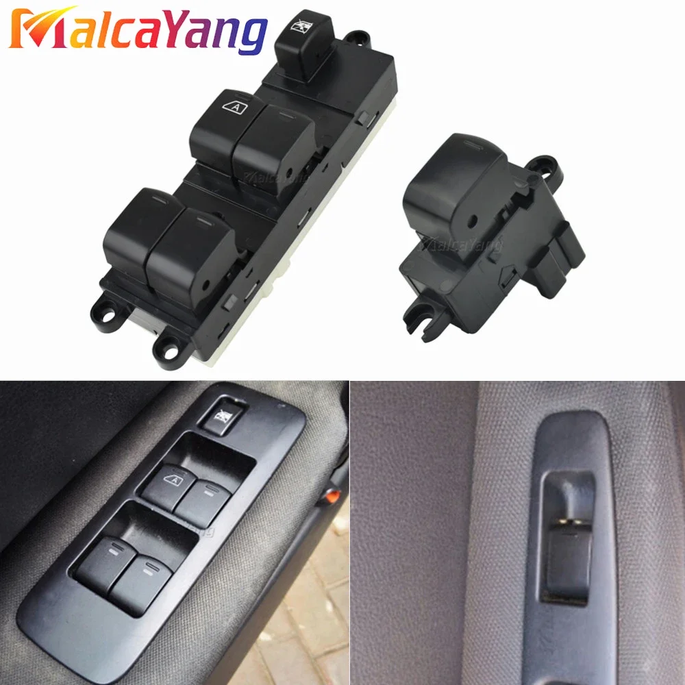 Front Left  Master Electric Window Switch Button For Nissan Navara D40 Qashqai Pathfinder 2004-2016 25401-EB30B 25401-JD00A