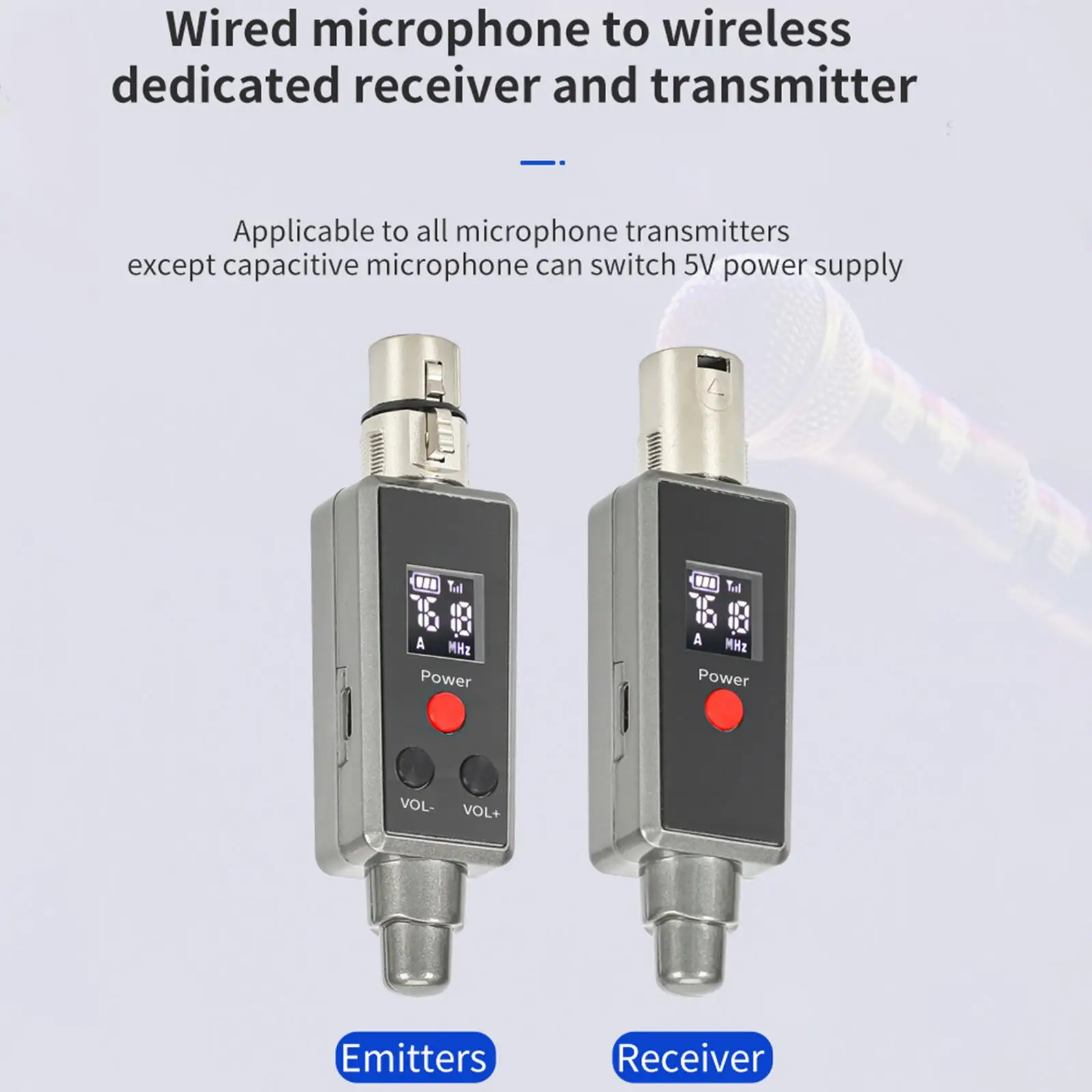 Microfoon Wireless System Zender Ontvanger Dual Mode Xlr Aansluiting Verstelbare Sound 24 Bit Voor Geluid Console Speaker
