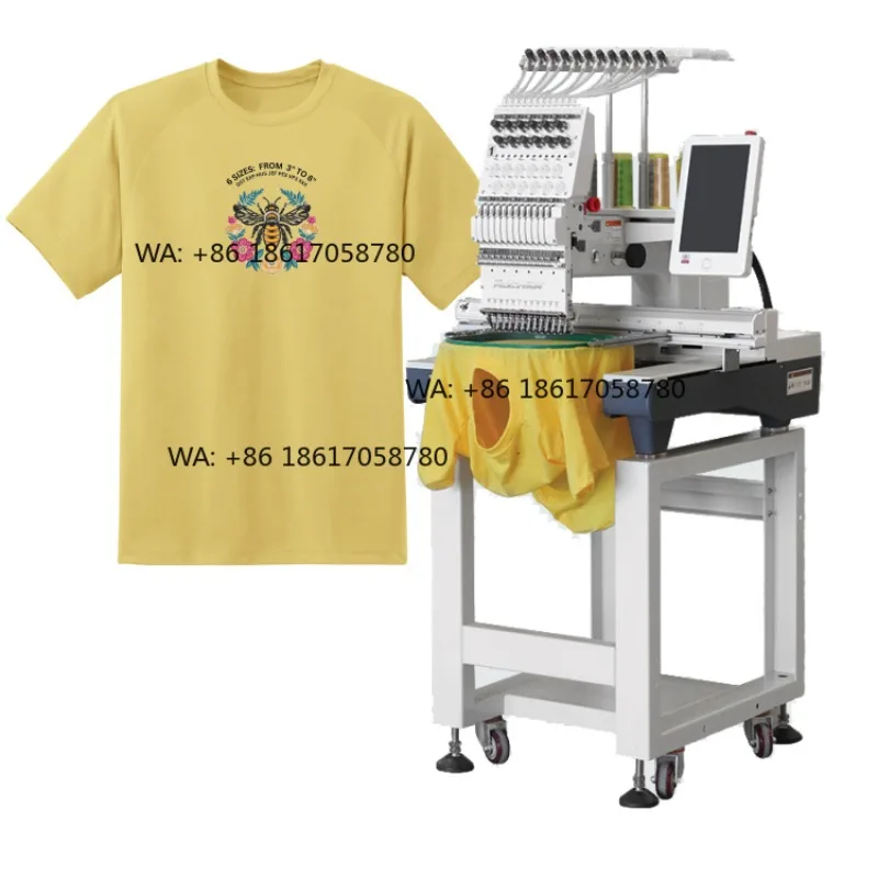 New China Supplier Single Double Heads 9/12/15 Needles Ca P Automatic Flat Garment T-shirt Embroidery Machine with Servo Motor