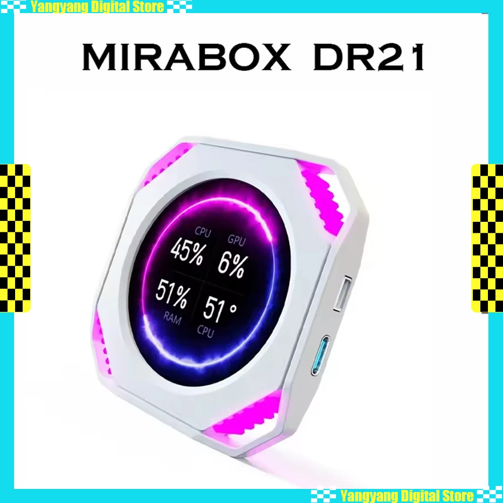 

Mirabox DR21 Multi-Theme USB Monitor Type C Secondary Display 2.1Inch Screen For Computer CPU GPU RAM HDD Custom PC Accessories