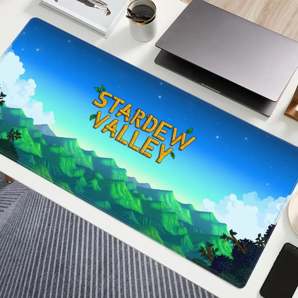 كبير المضادة للانزلاق حصيرة Stardew Valley Deskpad لوحة ماوس للألعاب سرعة البساط لعبة الجدول الحصير أنيمي لوحة المفاتيح ولوحة الماوس للمكتب