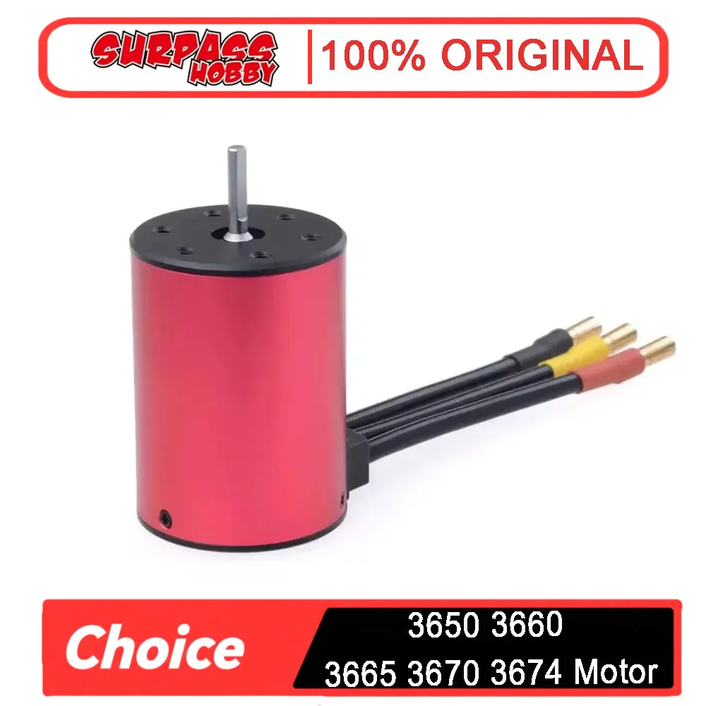 

Surpass Hobby KK Waterproof Brushless Motor (3650-3674) - For 1/8-1/10 RC Car (Racing/Off-Road) & Wltoys/MJX/hglrc Boat