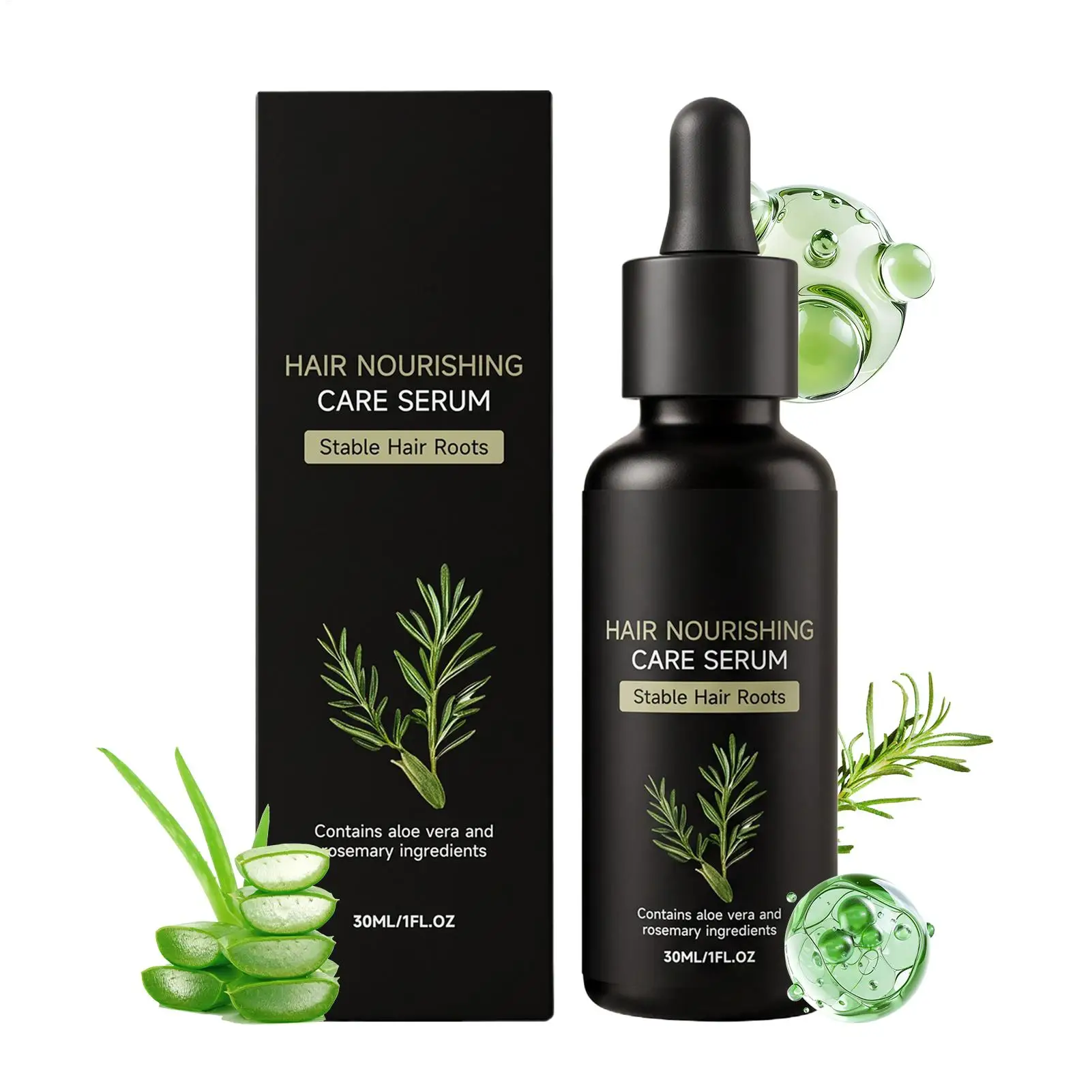 Rosemary And AloeVera Hair Serum Moisturizing Hair Liquid Frizz Control Plant Extracts Gentle Hair Leave In Conditioner Liquid