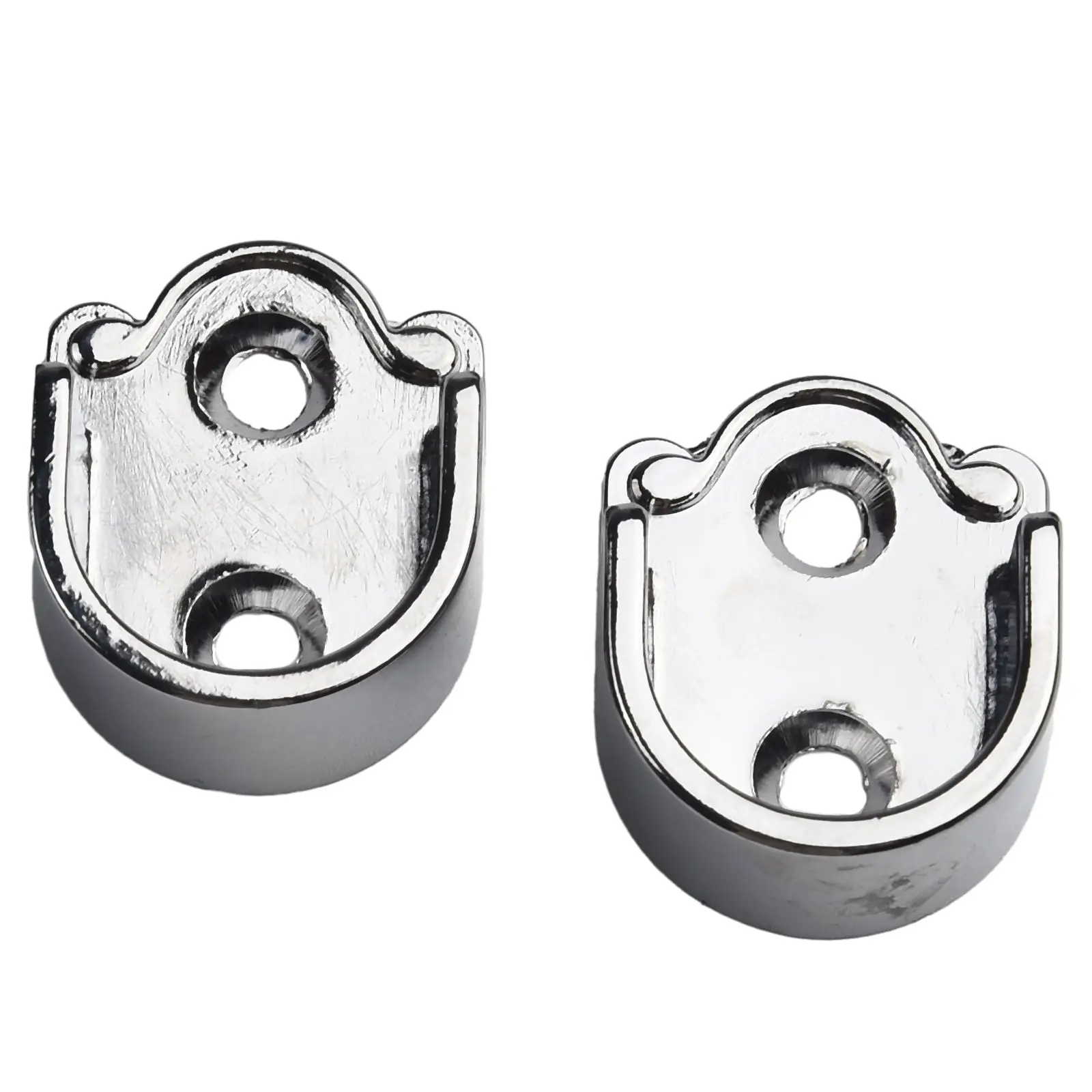 2Pcs Wardrobe Rail Hanger Rod Socket Support Tube Round End Bracket Holder Heavy Duty Stainless Steel U Shaped Rod Socket