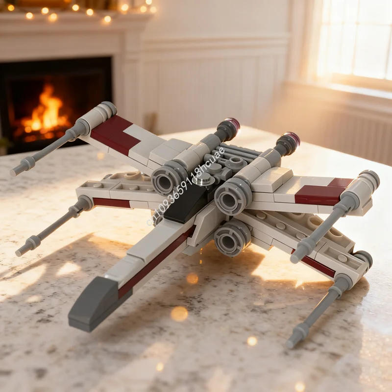 

134pcs MOC Midi scale X Wing Star Battle Model Building blocks toys Architecture Christmas gifts Assemble DIY idea Education