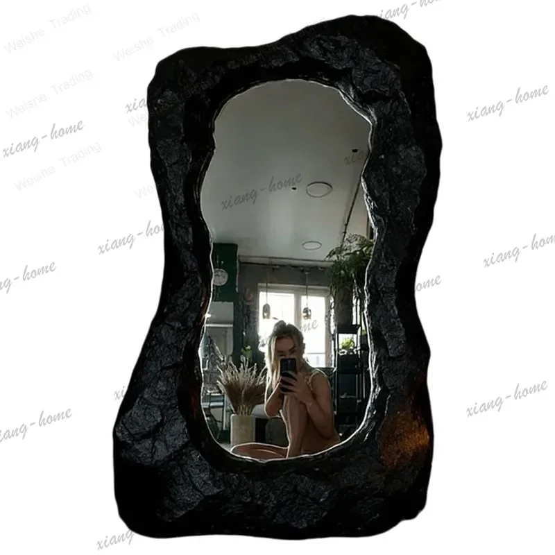 LD French floor art designer clothing store full-length special-shaped fitting irregular entry mirror