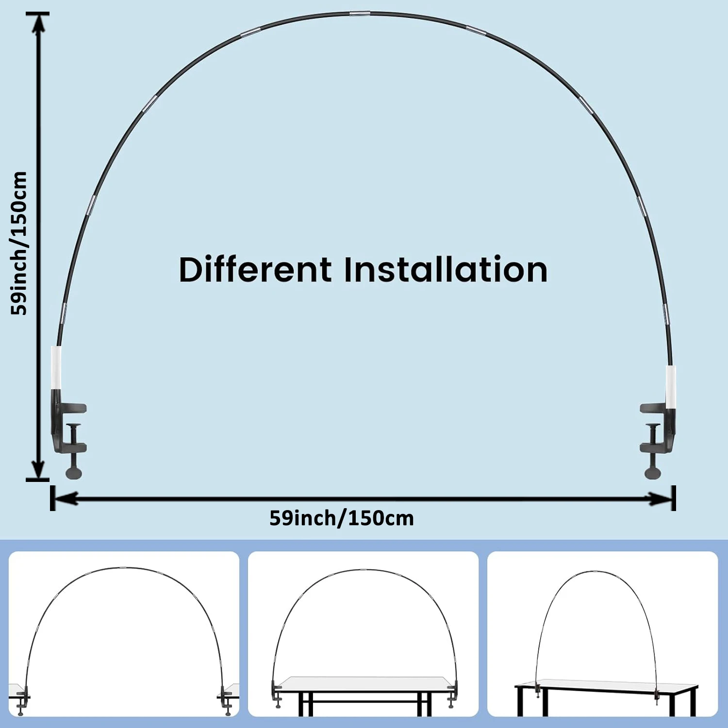 1 Set Table Balloon Arch Kit, Arch Frame for Different Size Tables Balloon Garland Decorations of Birthday Party Wedding