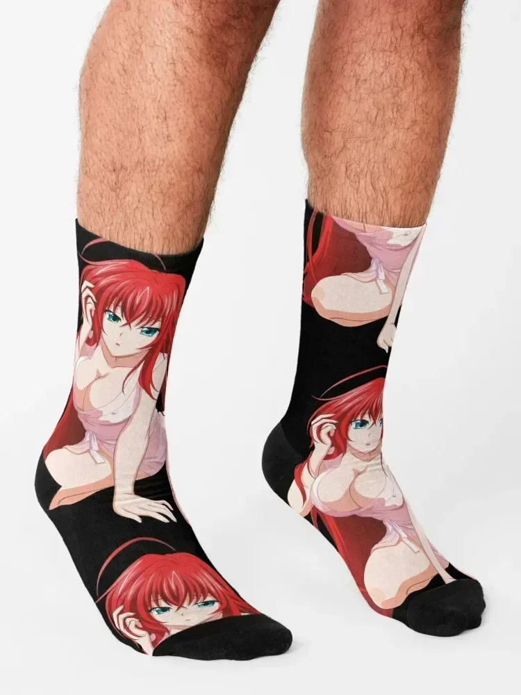 Rias Gremory Sexy Waifu V2 |   Calcetines DXD para escuela secundaria, calcetines de moda japonesa para escalar, hombres y mujeres