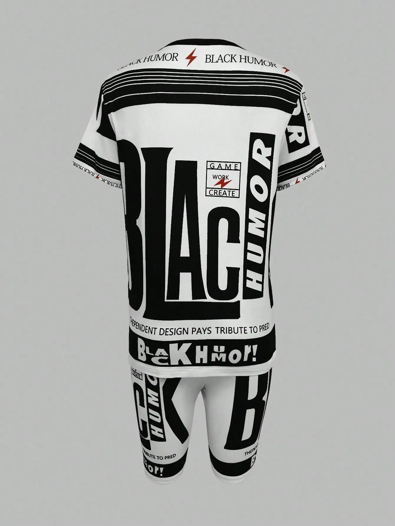 Conjunto de Camiseta e Shorts Feminino Verde e Creme com Estampa Gráfica, Moda Casual de Verão com Letras Marcantes