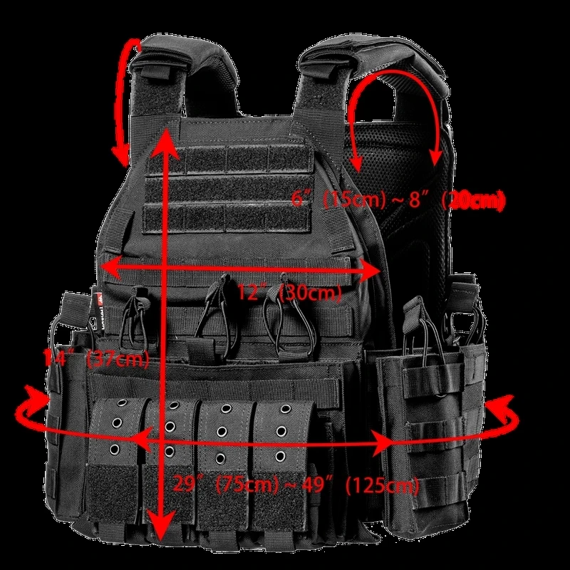 1000D Nylon Plate Carrier Tactical Vest Outdoor Hunting Protective Adjustable MODULAR Vest for Airsoft Combat Accessories