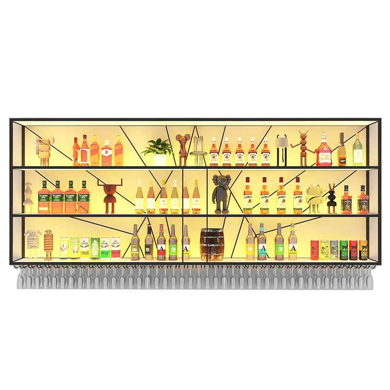 

Настенный скандинавский шкаф-витрина, полка для хранения вина, ресторана, спиртовой шкаф, высокий ликер Mueble Para Vinos, мебель для бара