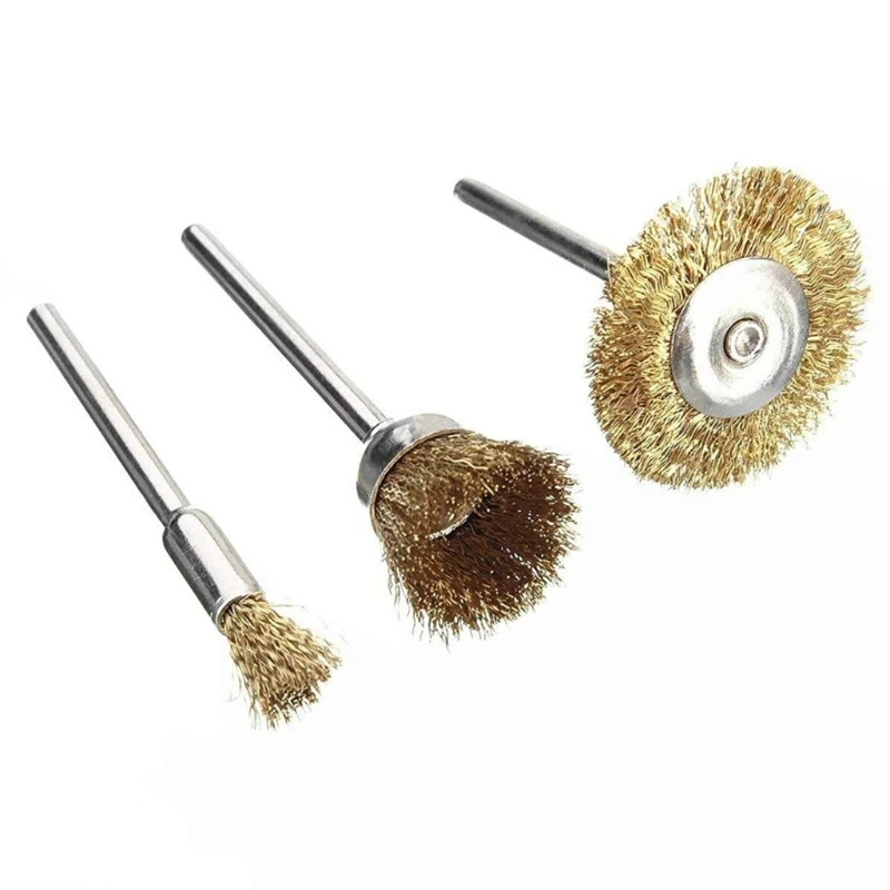 36 Pieces/set Steel Cup Brush Abrasive Polishing Set Mini Cleaning Wire Brushes 40GB