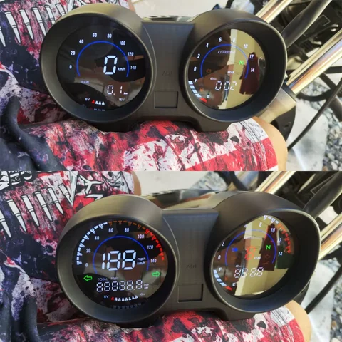 Italika Rc150 Rc200 RC 200 150 오토바이 디지털 속도계 대시 보드 타코미터 주행 거리계 기어 미터 계측기 전압계