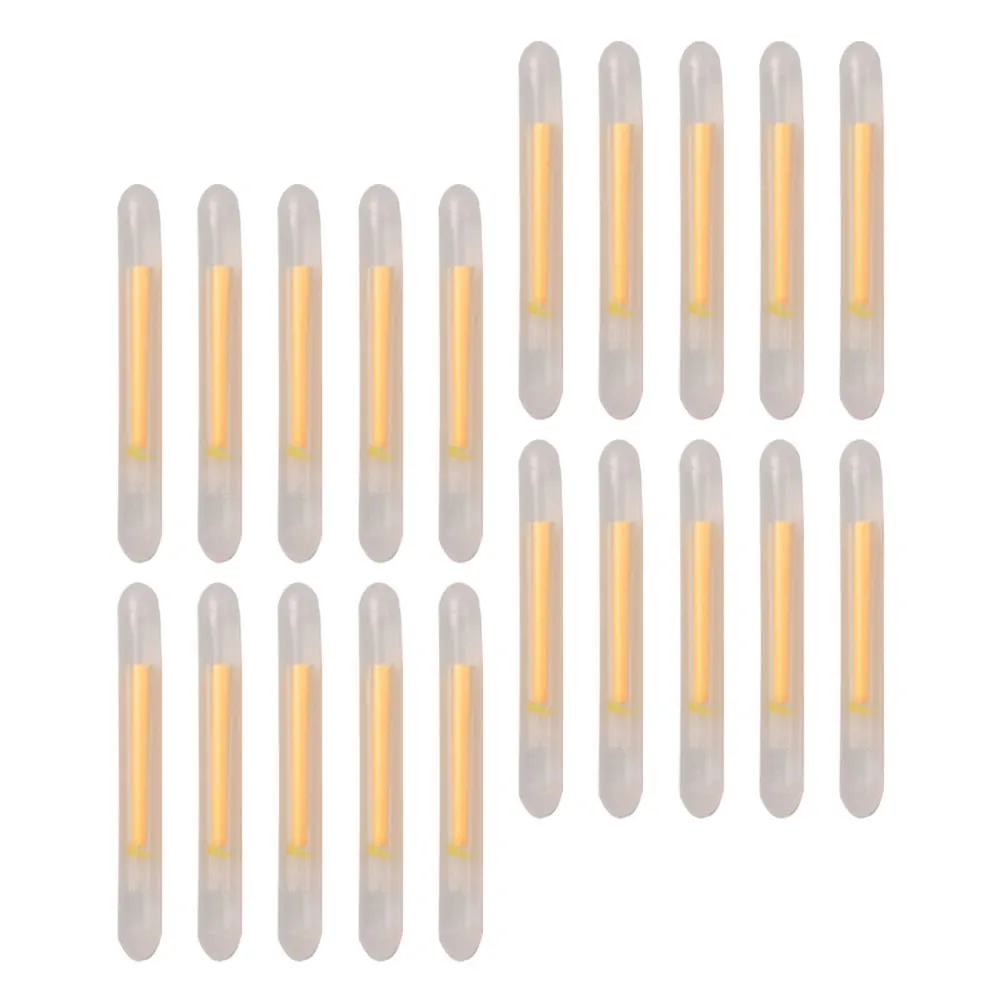 

50 Pcs Night Fishing Fluorescent Stick Pole Glow Sticks Lights for at Dark Gear Luminous Float Plastic