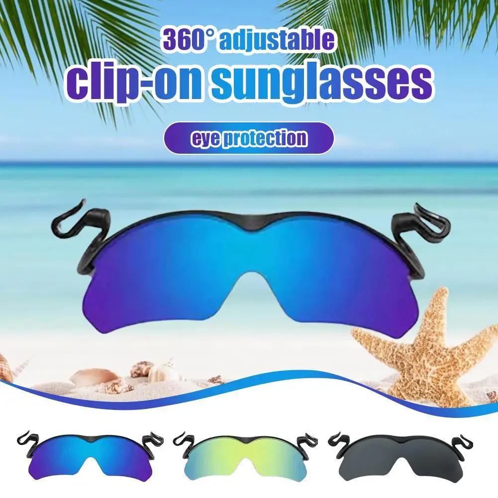 2024 Hat Clip Polarized Sunglasses Reversible Sunglasses Sunglasses Sunscreen And UV Protection Summer Outdoor Leisure Sports