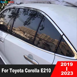 For Toyota Corolla E210 sedan 2019 2020 2021 2022 2023 Stainless Steel Car Window Frame Sill Trim Molding Strip Accessories