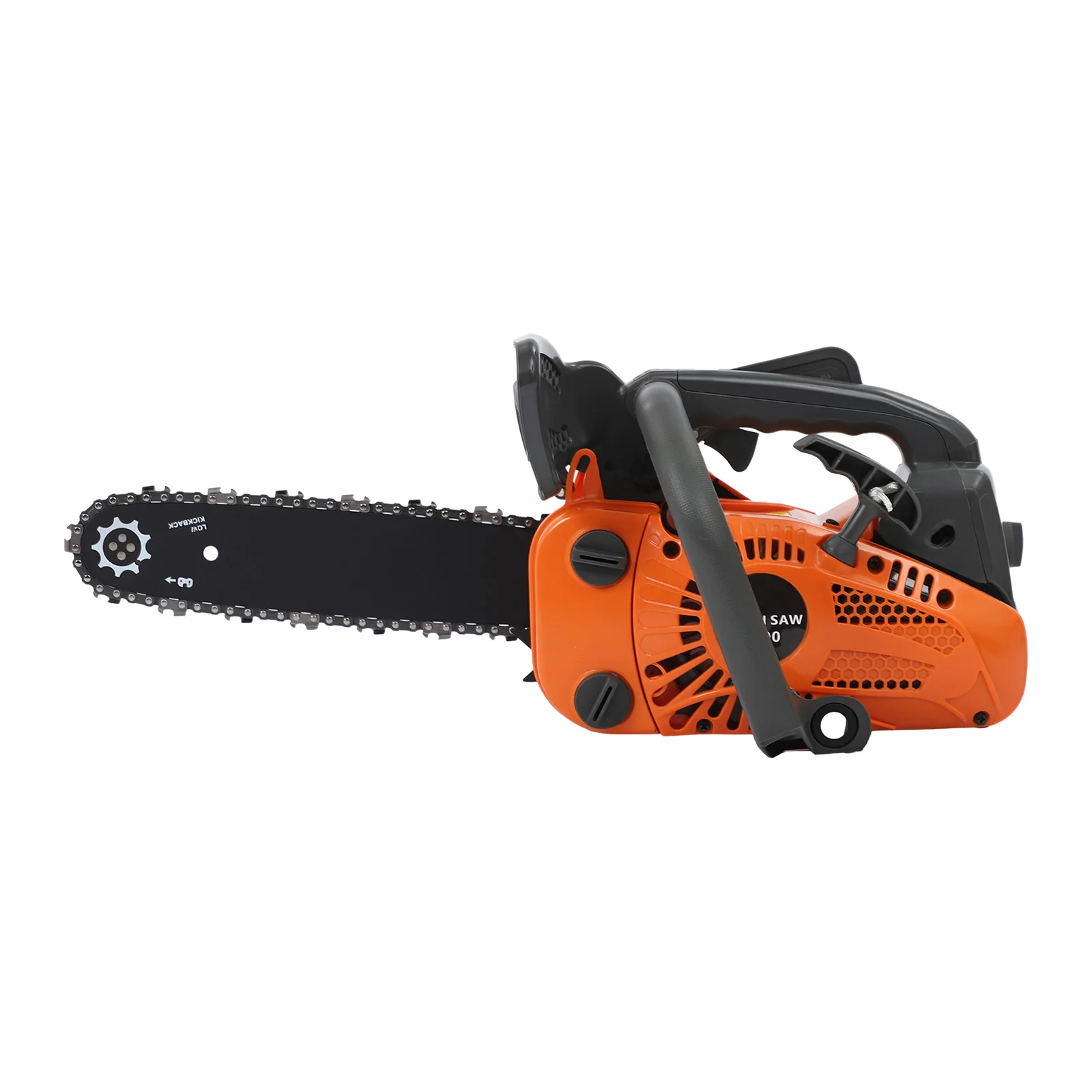 25,4-cc-Benzin-Kettensäge, 900 W, 9000 U/min, Zweitaktmotor, 11,8 Zoll Schnittlänge, Aluminiumlegierung, manueller Seilzugstarter, für Garten, Bauernhof, Obstgarten, Forst, Holzfällen, Beschneiden,